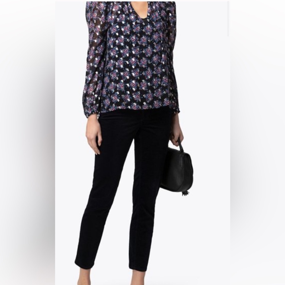 NWOT Shoshanna Sheer Floral Blouse.